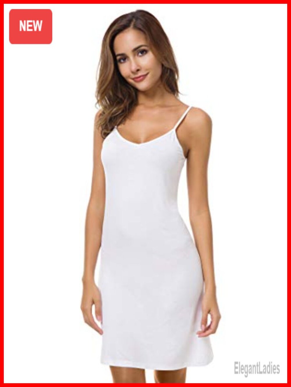 Adjustable Spaghetti Strap Cami Slip Mini Dress Rayon Spandex